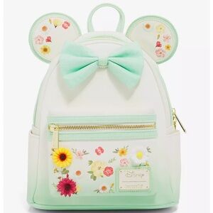 Loungefly Disney Minnie Mouse Pressed Flower Bow Mini Backpack